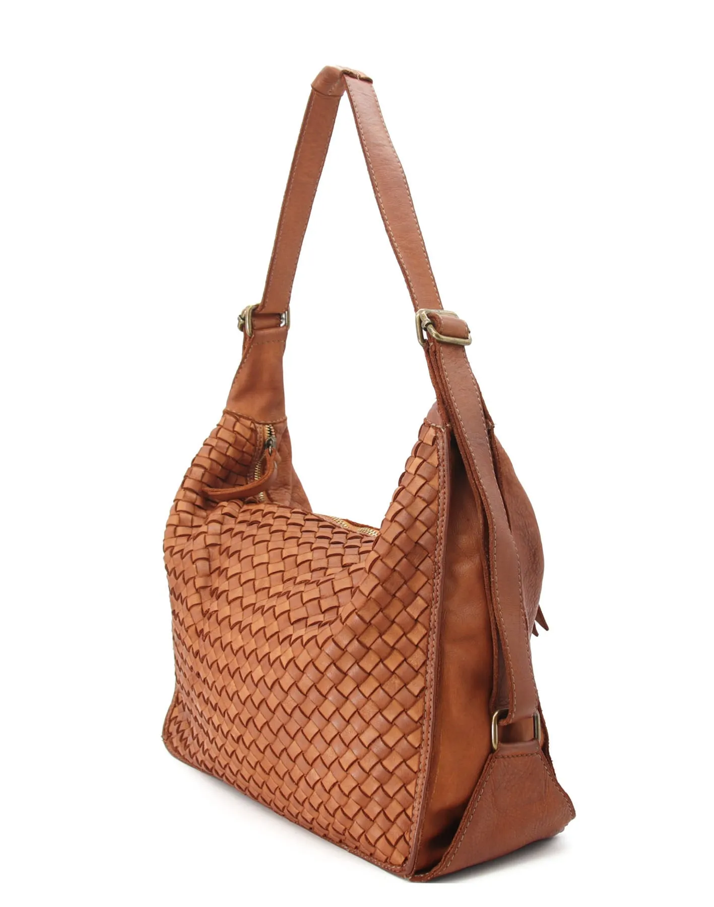 Woven leather hobo vintage bag wholesale