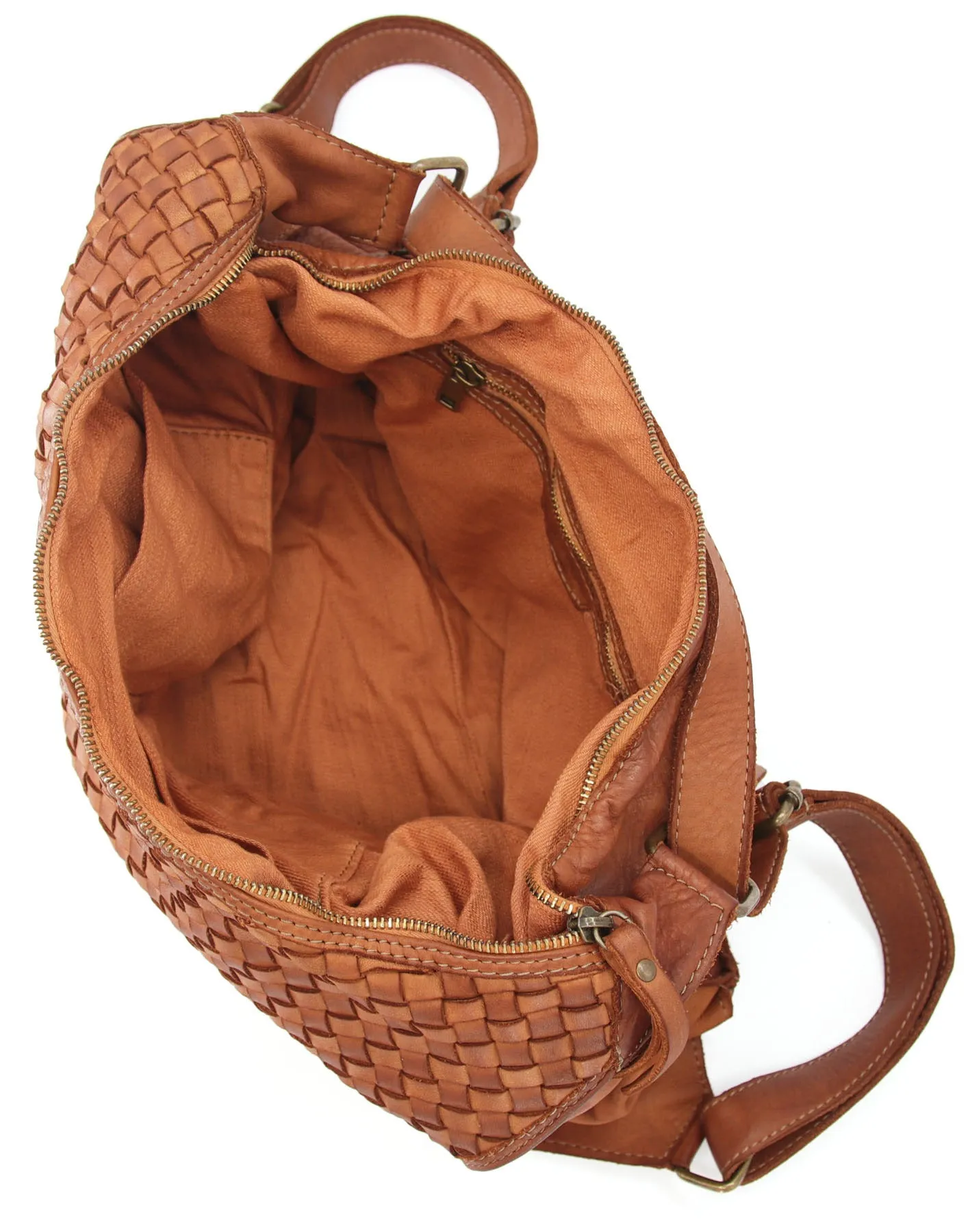 Woven leather hobo vintage bag wholesale