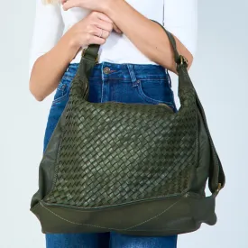 Woven leather hobo vintage bag wholesale