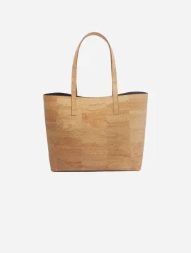 Zeta Cork Vegan Tote Bag | Beige